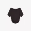 Kurzärmeliges T-Shirt mit asymmetrischem Schnitt – T-Shirts – Damen