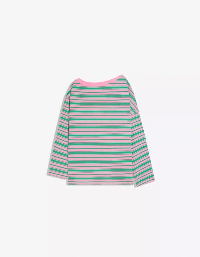 Langarm-T-Shirt mit bedrucktem asymmetrischem Kragen – #Bershkastyle – Damen Langarm-T-Shirt mit bedrucktem asymmetrischem Kragen – #Bershkastyle – Damen