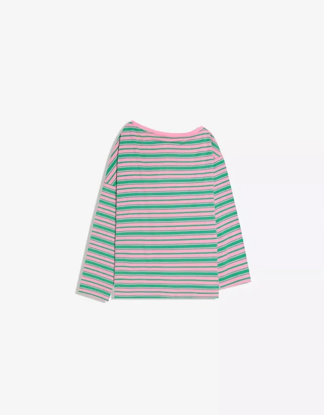 Langarm-T-Shirt mit bedrucktem asymmetrischem Kragen – #Bershkastyle – Damen Langarm-T-Shirt mit bedrucktem asymmetrischem Kragen – #Bershkastyle – Damen