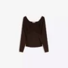 Langarm-T-Shirt mit Raffung – T-Shirts