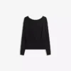 Langarm-T-Shirt mit U-Boot-Ausschnitt und Kummerbund Langarm-T-Shirt mit U-Boot-Ausschnitt und Kummerbund