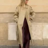 Langer Trenchcoat mit Gürtel Langer Trenchcoat mit Gürtel