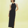 Langes Neckholder-Kleid