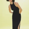 Langes Neckholder-Kleid