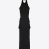 Langes Neckholder-Kleid
