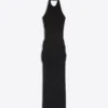 Langes Neckholder-Kleid