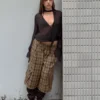 Langärmelige Bluse mit gekreuztem Schal
