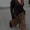 Langärmelige Bluse mit gekreuztem Schal