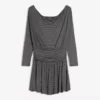 Langärmliges Minikleid mit Schärpe