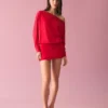 Langärmliges Minikleid mit tailliertem Rock