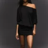 Langärmliges Minikleid mit tailliertem Rock
