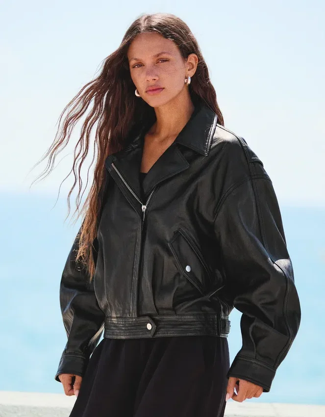Leather Bikerjacke – Jacken und Trenchcoats Leather Bikerjacke – Jacken und Trenchcoats
