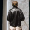 Leather-Jacke mit Trichterkragen – Damen