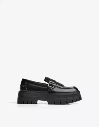 Loafer mit klobiger Sohle und Schnalle – Business Schuhe Loafer mit klobiger Sohle und Schnalle – Business Schuhe