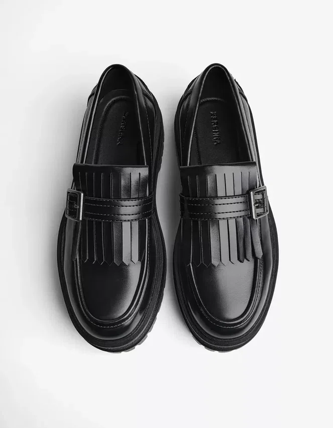 Loafer mit klobiger Sohle und Schnalle – Business Schuhe Loafer mit klobiger Sohle und Schnalle – Business Schuhe