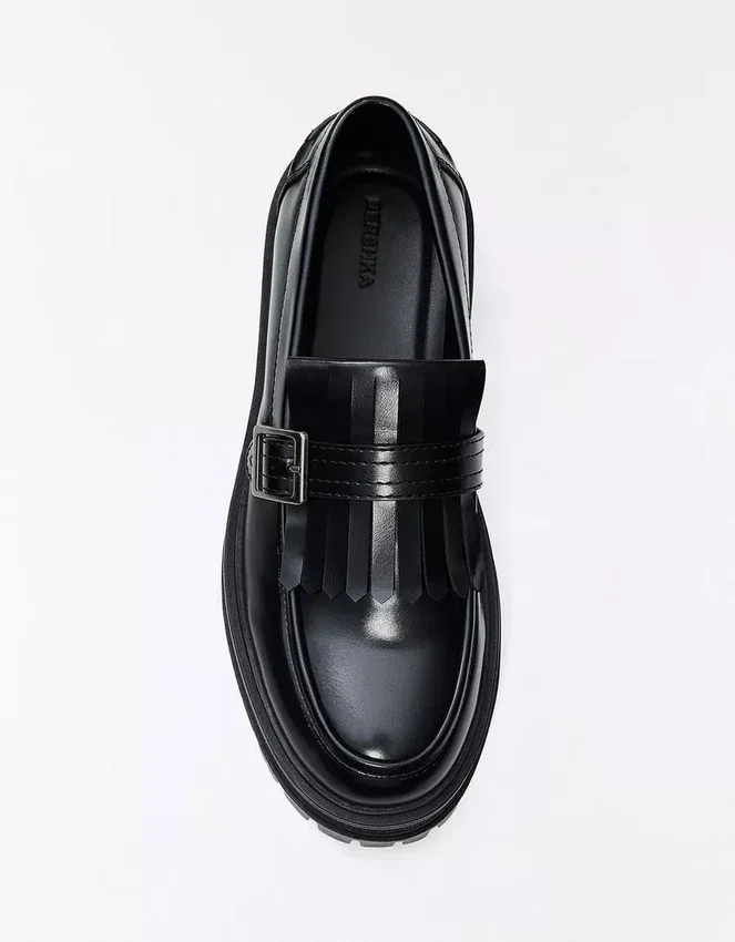 Loafer mit klobiger Sohle und Schnalle – Business Schuhe Loafer mit klobiger Sohle und Schnalle – Business Schuhe