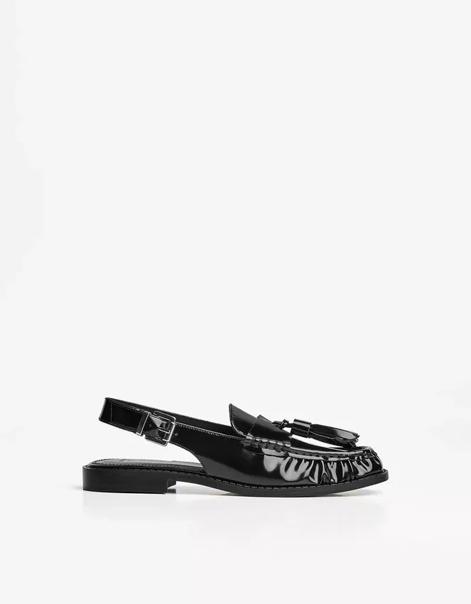 Loafer ohne Ferse mit Quasten – Schuhe Loafer ohne Ferse mit Quasten – Schuhe