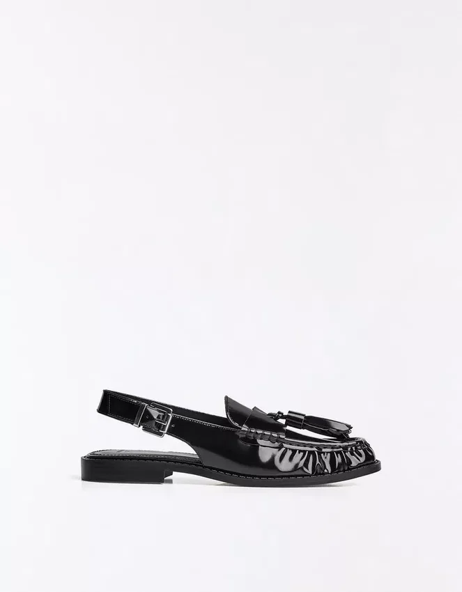 Loafer ohne Ferse mit Quasten – Schuhe Loafer ohne Ferse mit Quasten – Schuhe