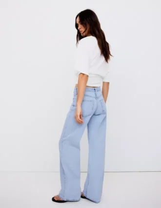 Low-Rise-Jeans mit geradem Bein – Hose