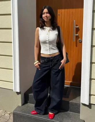 Low-Rise-Jeans mit lockerer Passform Low-Rise-Jeans mit lockerer Passform