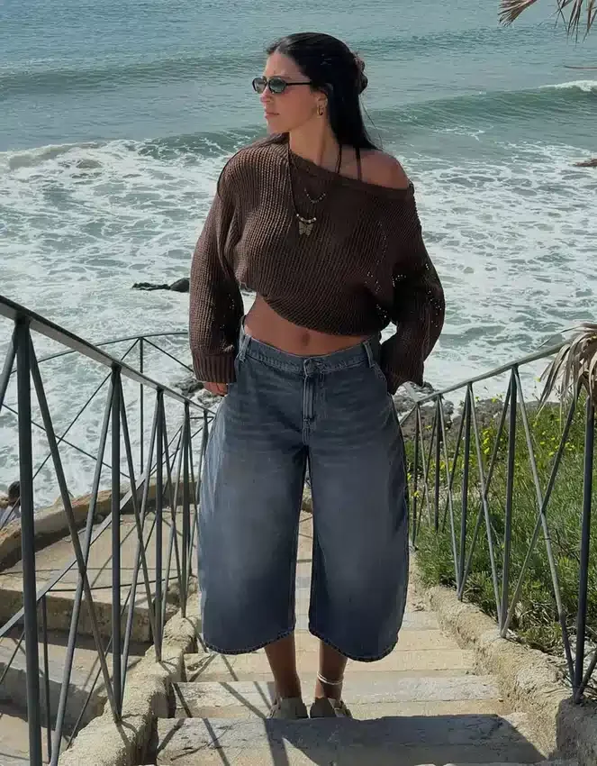 Rustikaler Pullover mit Lochmuster Rustikaler Pullover mit Lochmuster