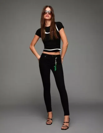 Mid-Rise Push-Up Skinny Jeans – Hose