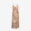 Midi-Kleid aus Tüll mit Animal-Print Midi-Kleid aus Tüll mit Animal-Print