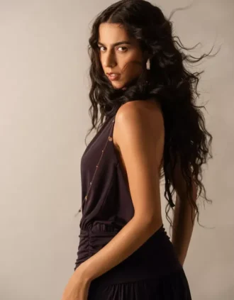Midi-Kleid mit Neckholder