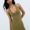 Midi-Kleid mit Neckholder