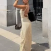 Midi-Kleid mit Spitzenbesatz Midi-Kleid mit Spitzenbesatz