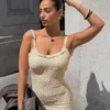 Midi-Kleid mit Spitzenbesatz Midi-Kleid mit Spitzenbesatz