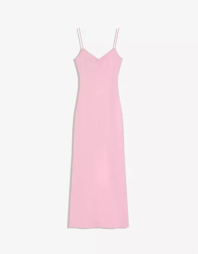 Midi-Kleid mit Trägern und Raffungen – Kleider und Overalls Midi-Kleid mit Trägern und Raffungen – Kleider und Overalls