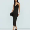 Midi-Kleid mit Trägern und Spitze – Kleider und Overalls