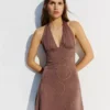 Mini-Halterkleid mit Nieten Mini-Halterkleid mit Nieten