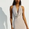 Mini-Kleid mit Pailletten und Neckholder