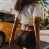 Mini-Shorts mit Pailletten