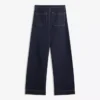 Nahtlose High-Waist-Jeans mit Wide Leg und Taschen – Hosen – Damen