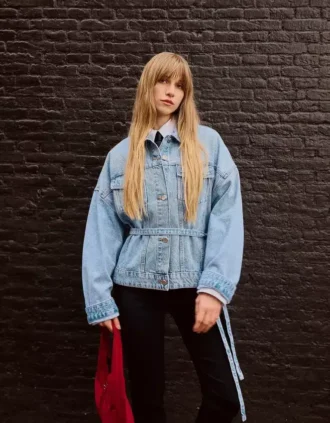 Oversize-Denim-Jeansjacke – Jacken und Trenchcoats