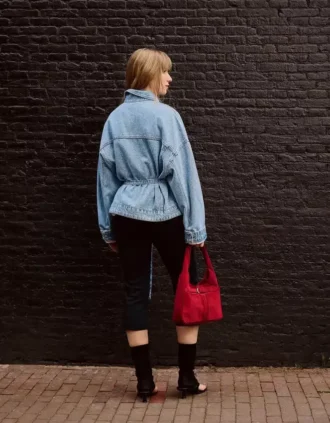 Oversize-Denim-Jeansjacke – Jacken und Trenchcoats