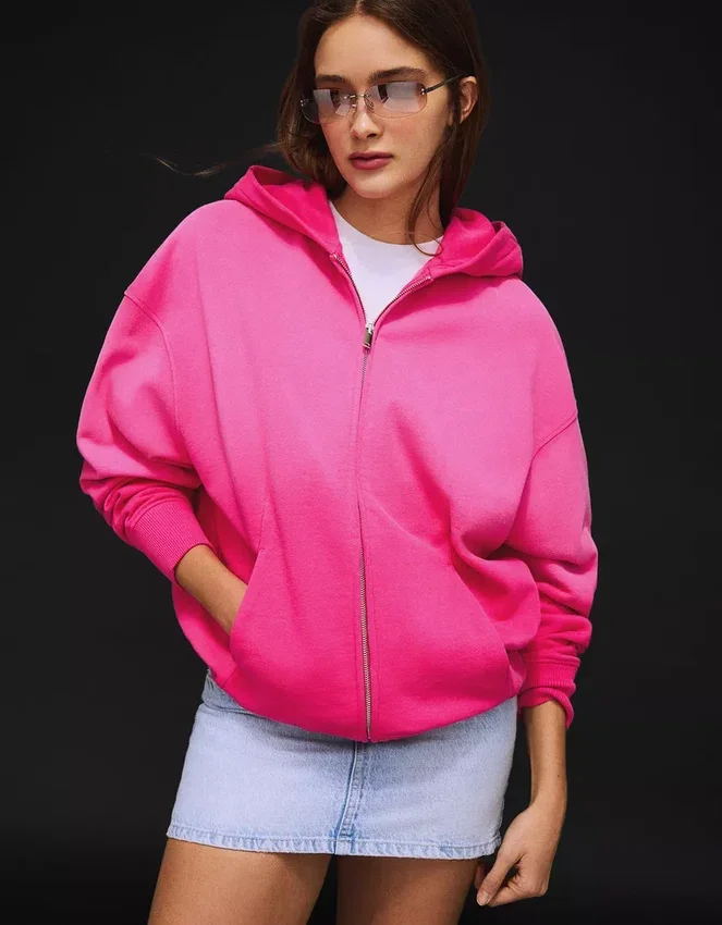 Oversize-Hoodie mit Reißverschluss Oversize-Hoodie mit Reißverschluss