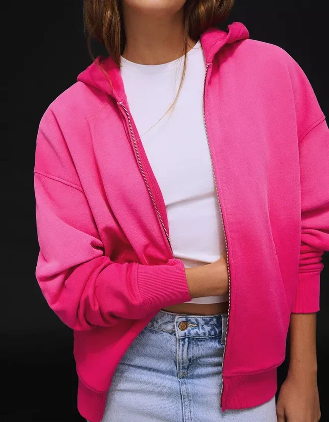 Oversize-Hoodie mit Reißverschluss Oversize-Hoodie mit Reißverschluss