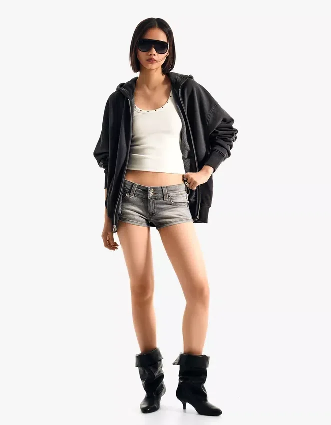 Oversize-Hoodie mit Reißverschluss Oversize-Hoodie mit Reißverschluss