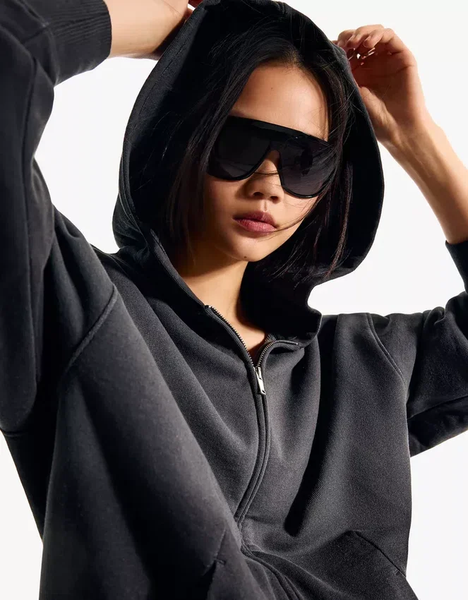 Oversize-Hoodie mit Reißverschluss Oversize-Hoodie mit Reißverschluss