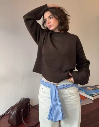 Oversize-Pullover mit Rundhalsausschnitt Oversize-Pullover mit Rundhalsausschnitt