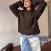 Oversize-Pullover mit Rundhalsausschnitt