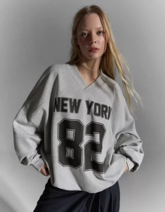 Oversize-Sweatshirt mit Aufdruck