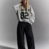 Oversize-Sweatshirt mit Aufdruck