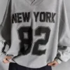 Oversize-Sweatshirt mit Aufdruck