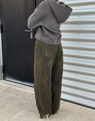 Oversize-Sweatshirt mit Reißverschluss und Neopren-Effekt