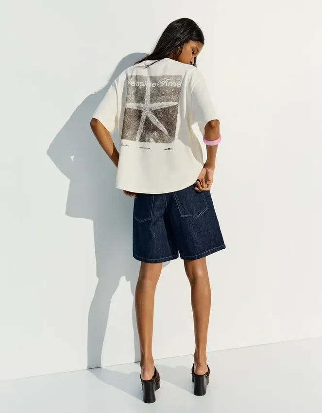 Oversize-T-Shirt mit Aufdruck Oversize-T-Shirt mit Aufdruck